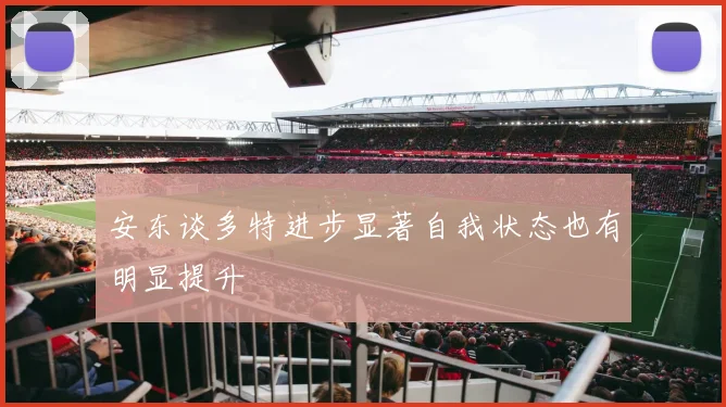 安东谈多特进步显著自我状态也有明显提升