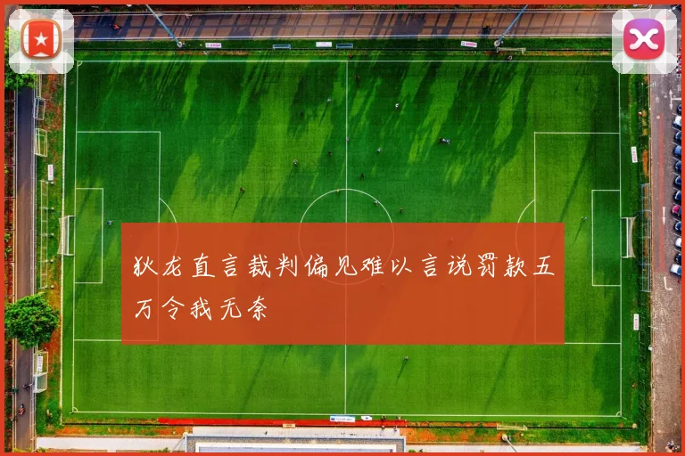 狄龙直言裁判偏见难以言说罚款五万令我无奈
